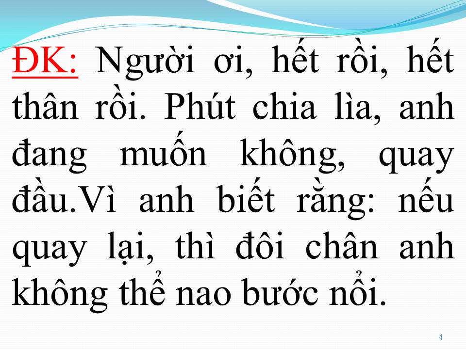 Lời bài hát MỘT HAI BA CHIA ĐÔI LỐI VỀ