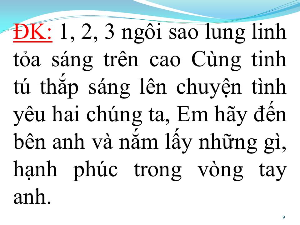 Lời bài hát MỘT HAI BA NGÔI SAO