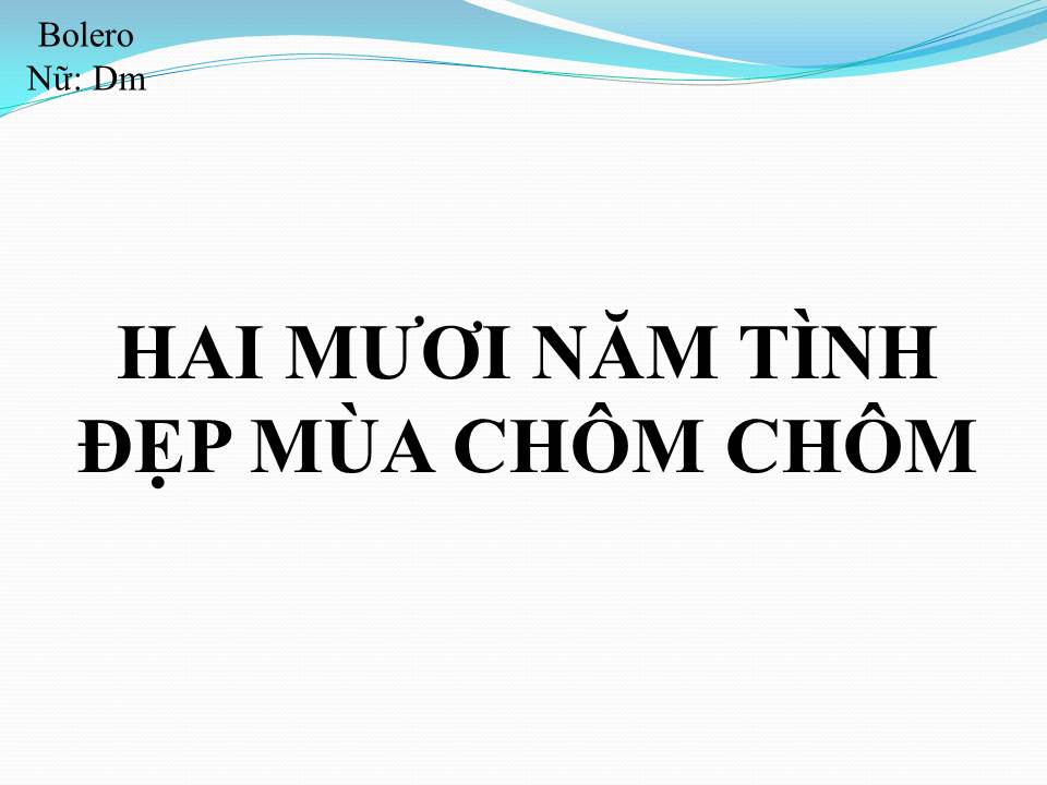 Lời bài hát HAI MƯƠI NĂM TÌNH ĐẸP MÙA CHÔM CHÔM