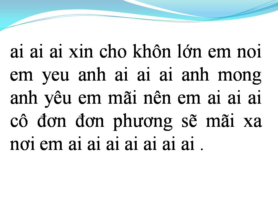 Lời bài hát AI AI AI
