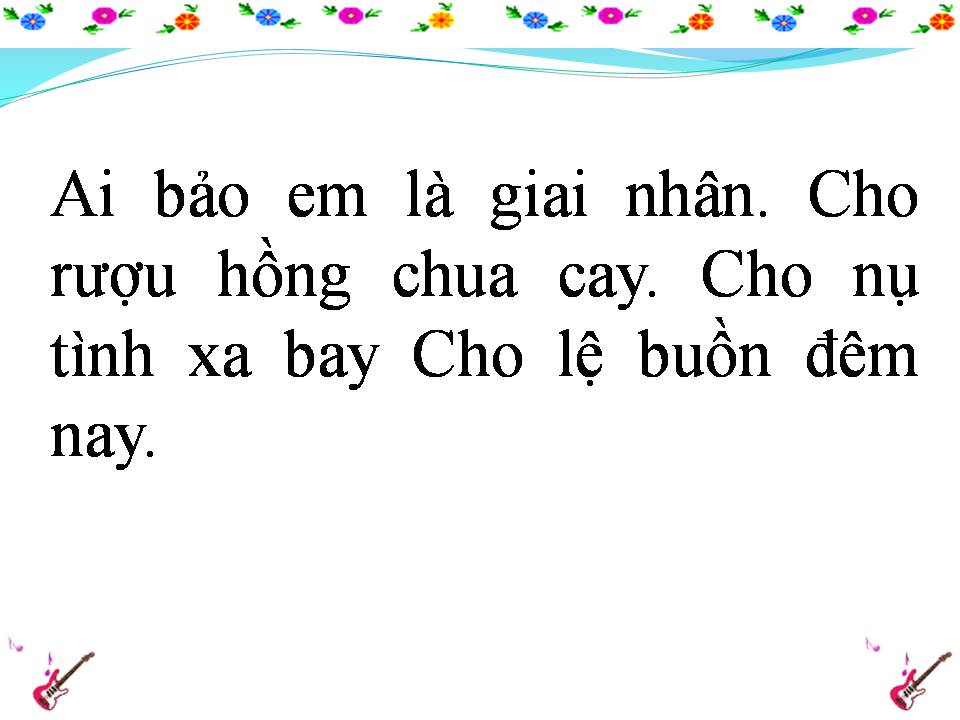 Lời bài hát AI BẢO EM LÀ GIAI NHÂN