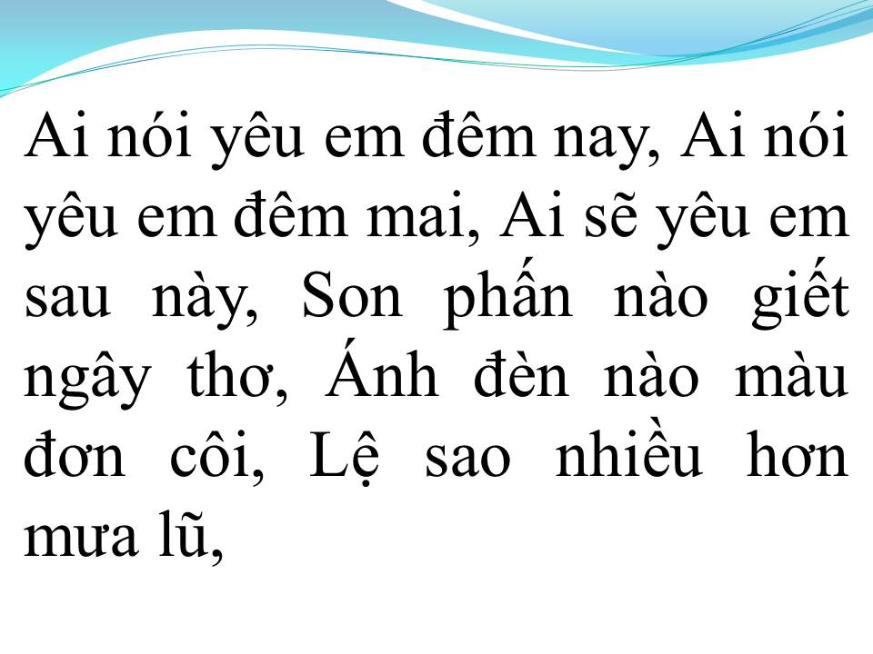 Lời bài hát AI NÓI YÊU EM ĐÊM NAY