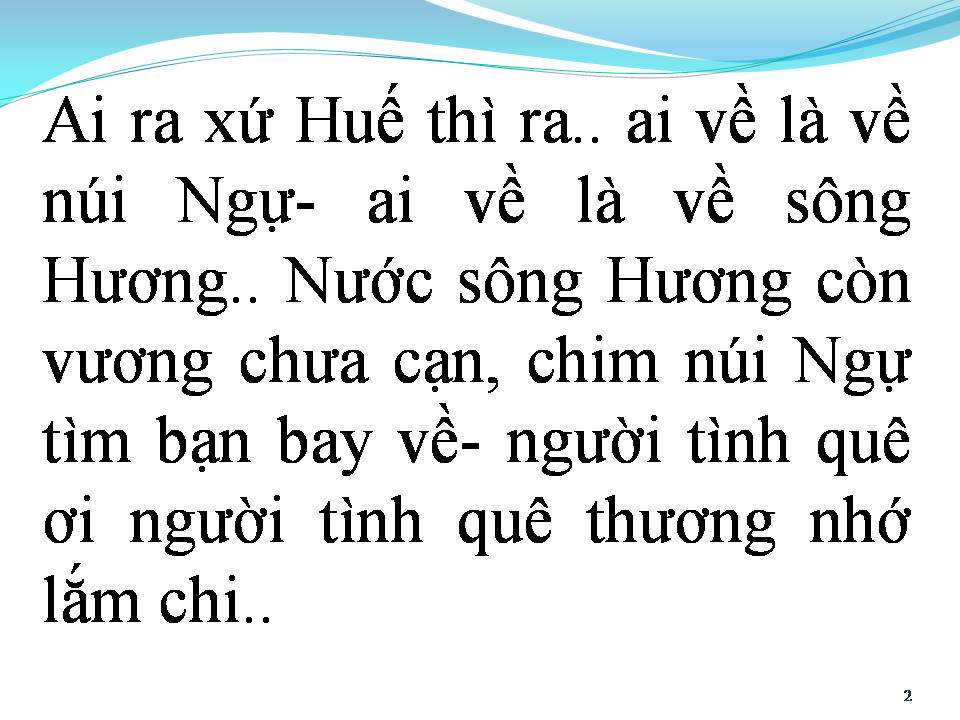 Lời bài hát AI RA XỨ HUẾ