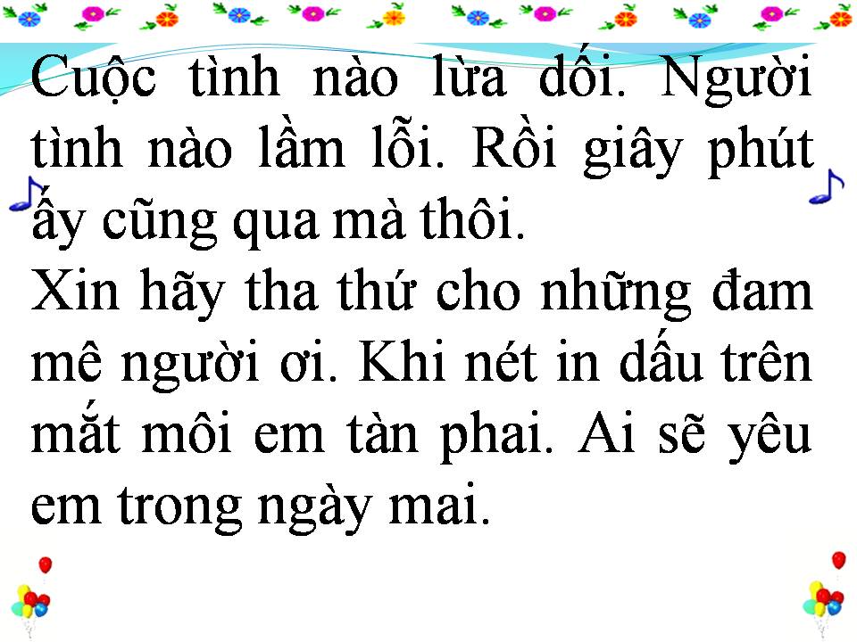 Lời bài hát AI SẼ YÊU EM NGÀY MAI