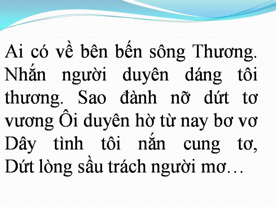 Lời bài hát AI VỀ SÔNG TƯƠNG