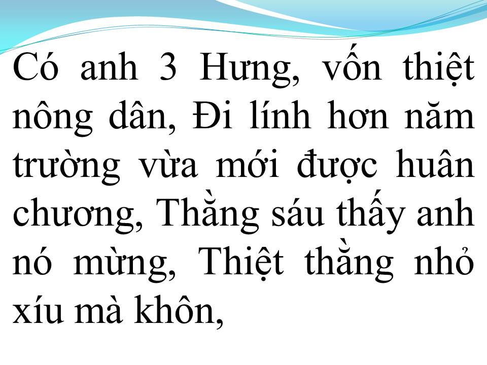 Lời bài hát ANH BA HƯNG