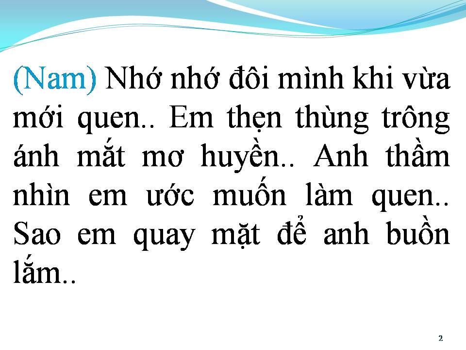 Lời bài hát ANH BUỒN EM THƯƠNG