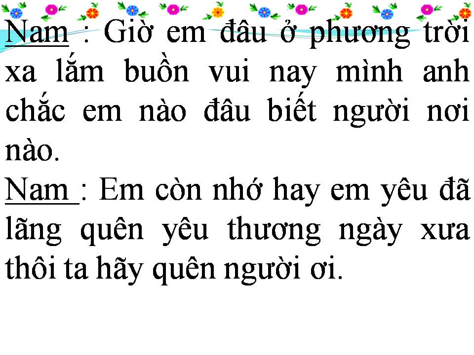 Lời bài hát ANH CỐ QUÊN EM