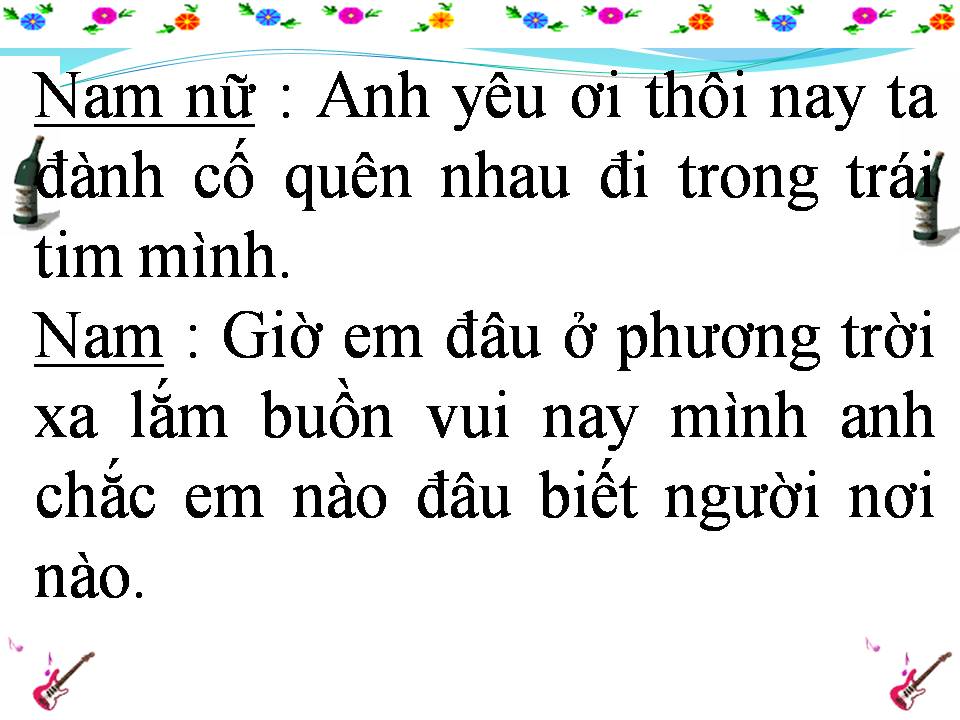 Lời bài hát ANH CỐ QUÊN EM