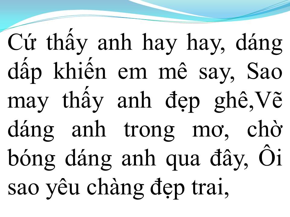 Lời bài hát ANH CHÀNG ĐẸP TRAI