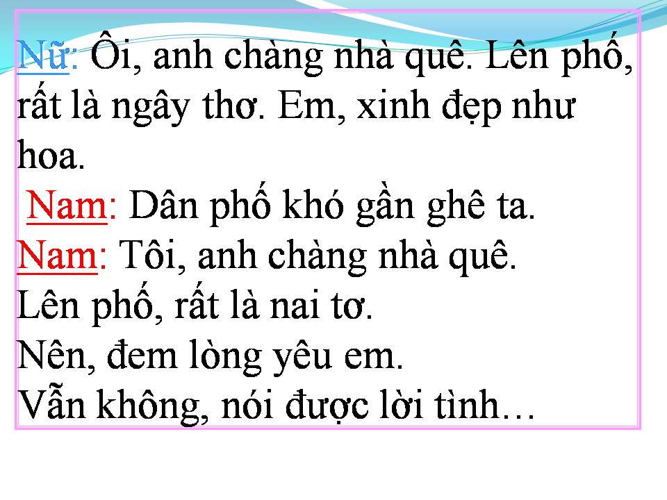 Lời bài hát ANH CHÀNG NHÀ QUÊ