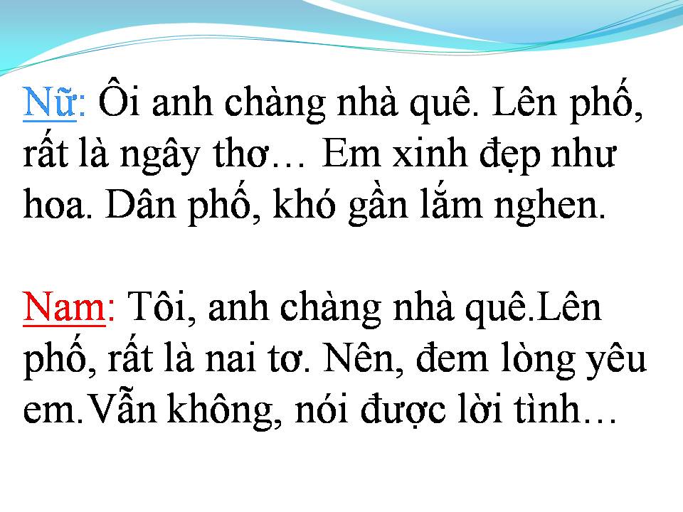 Lời bài hát ANH CHÀNG NHÀ QUÊ