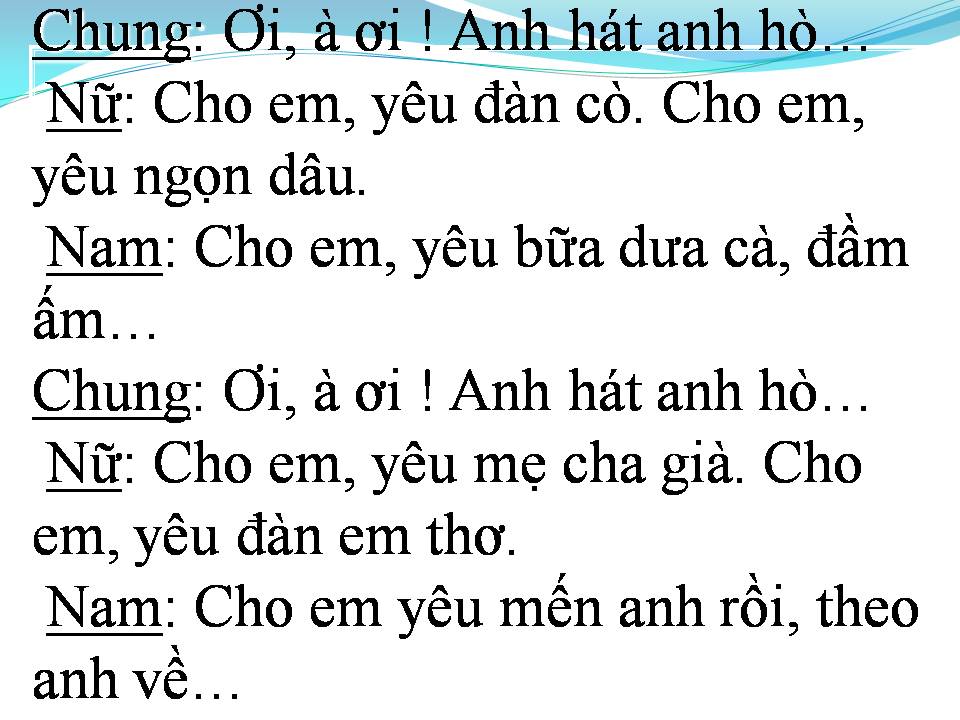 Lời bài hát ANH CHÀNG NHÀ QUÊ