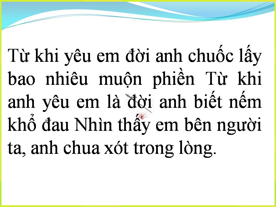 Lời bài hát ANH CHẤP NHẬN LÀ NGƯỜI ĐẾN SAU