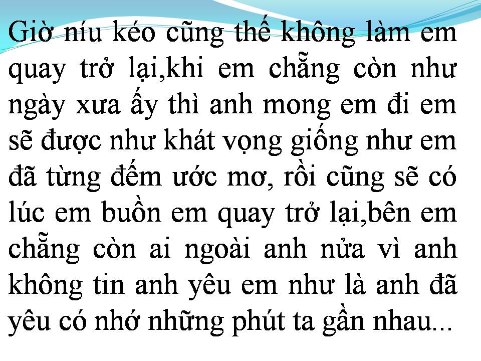 Lời bài hát ANH CHÍNH LÀ NGƯỜI EM YÊU
