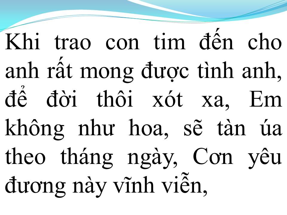 Lời bài hát ANH ĐÃ HIỂU TÌNH EM