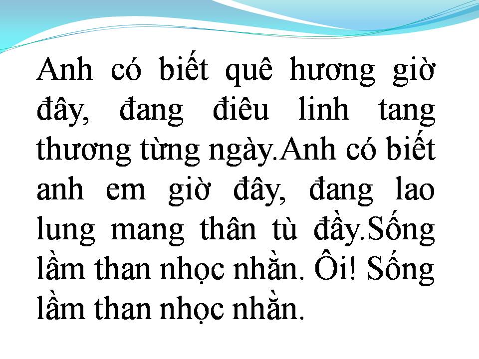 Lời bài hát ANH ĐÃ NGỦ YÊN TRÊN QUÊ HƯƠNG