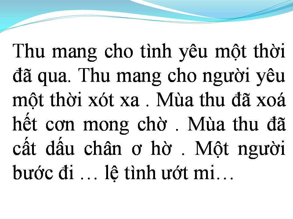 Lời bài hát ANH ĐÃ QUÊN MÙA THU