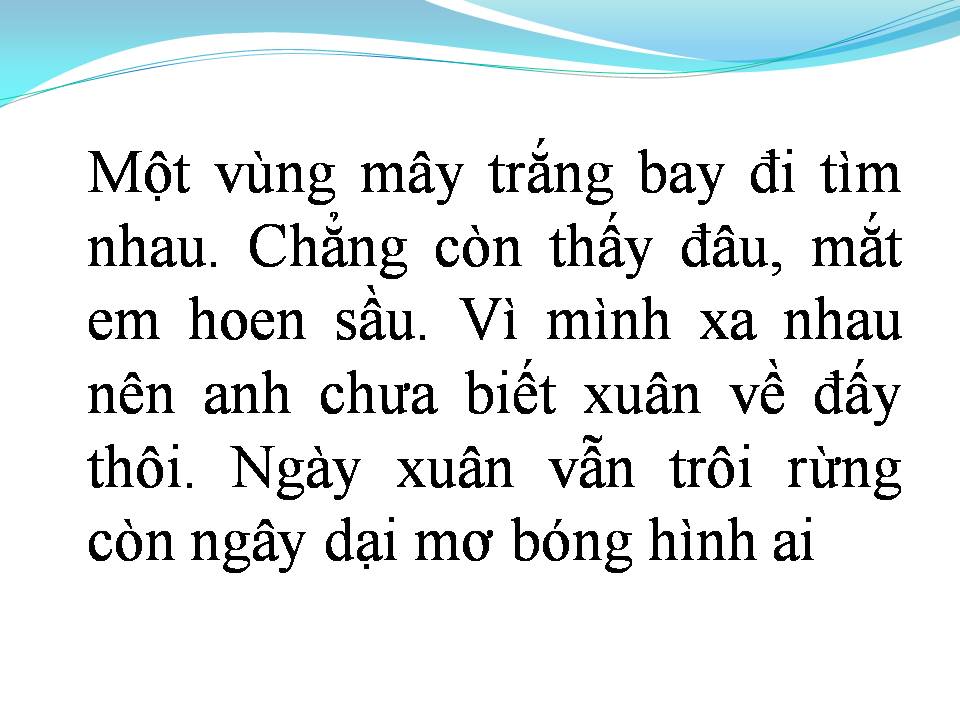 Lời bài hát ANH ĐÃ THẤY MÙA XUÂN CHƯA