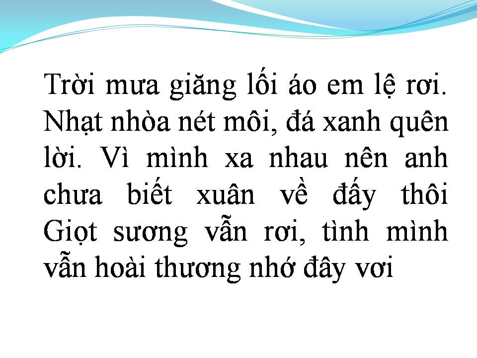 Lời bài hát ANH ĐÃ THẤY MÙA XUÂN CHƯA