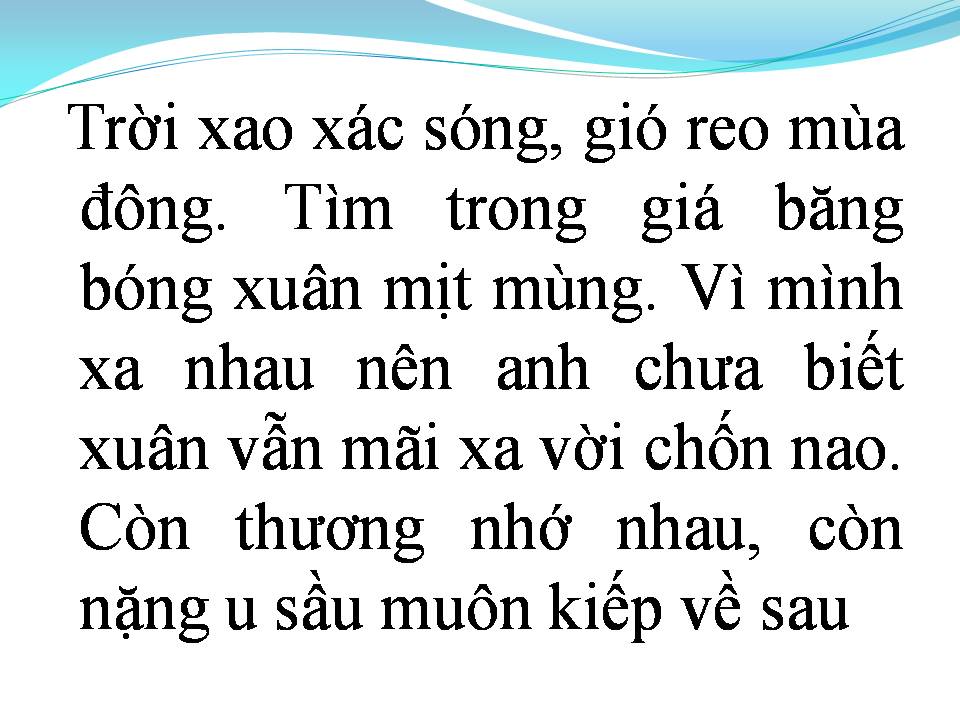 Lời bài hát ANH ĐÃ THẤY MÙA XUÂN CHƯA