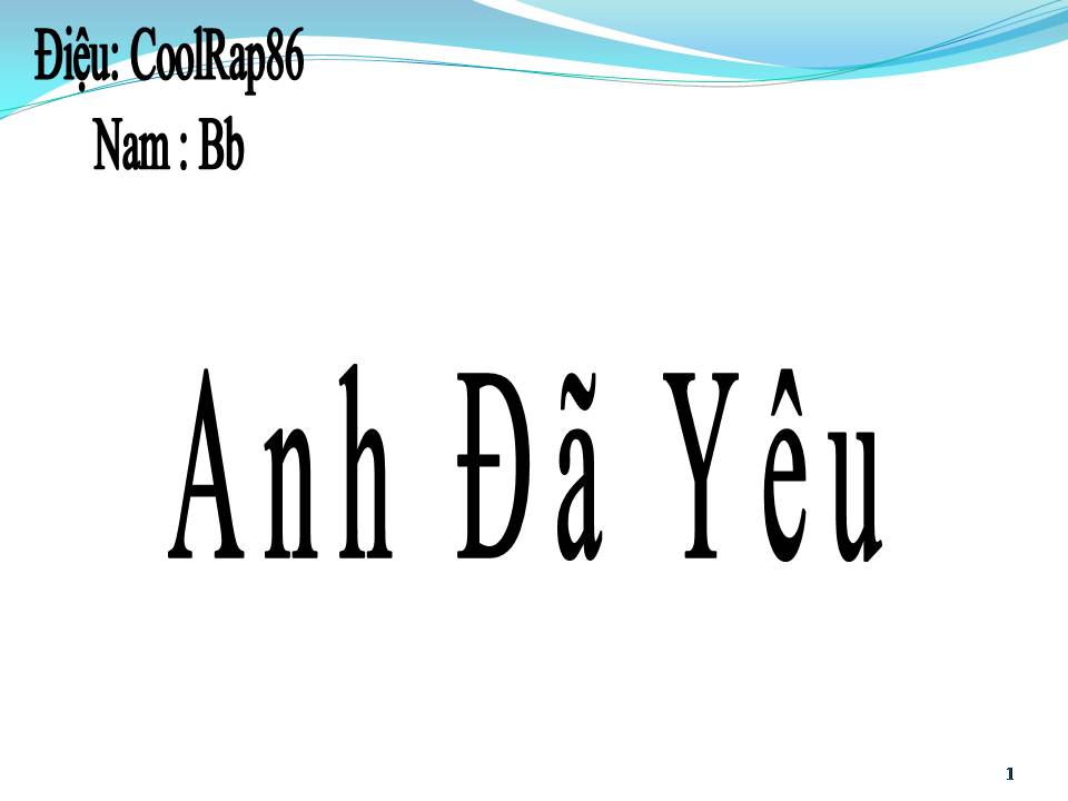 Lời bài hát ANH ĐÃ YÊU