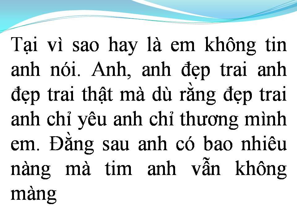 Lời bài hát ANH ĐẸP TRAI THẬT MÀ