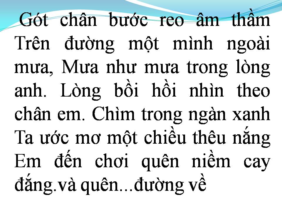Lời bài hát ANH ĐẾN THĂM EM MỘT CHIỀU MƯA 