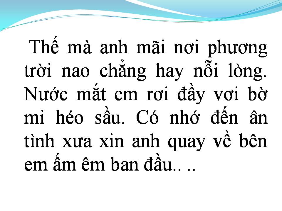Lời bài hát ANH ĐỪNG ĐI