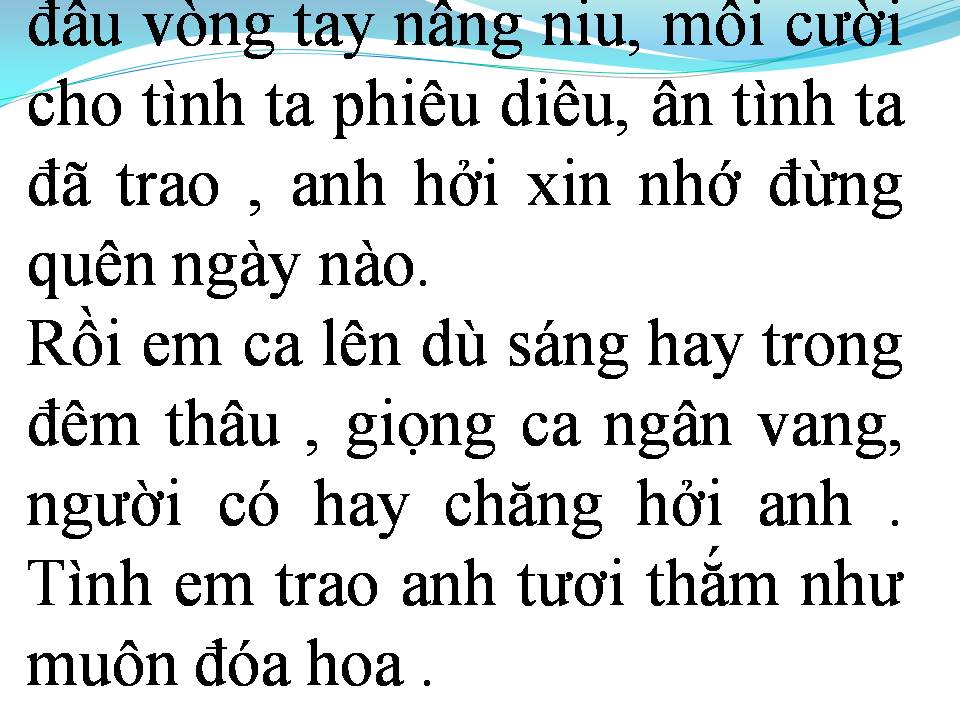 Lời bài hát ANH HỞI EM VỀ ĐÂY