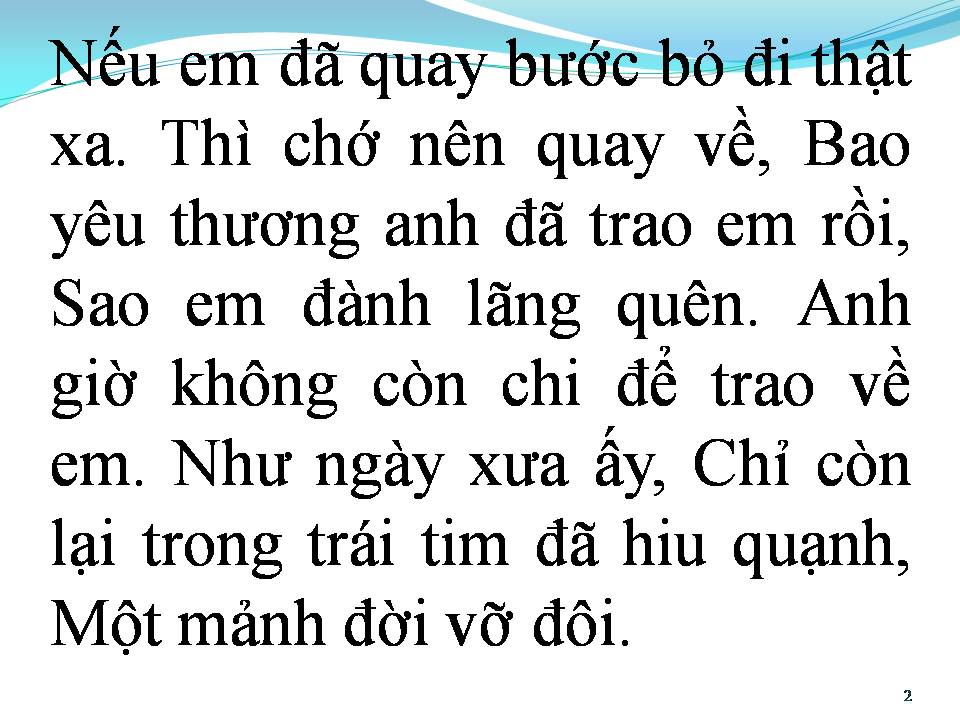 Lời bài hát ANH KHÔNG CÒN GÌ CHO EM