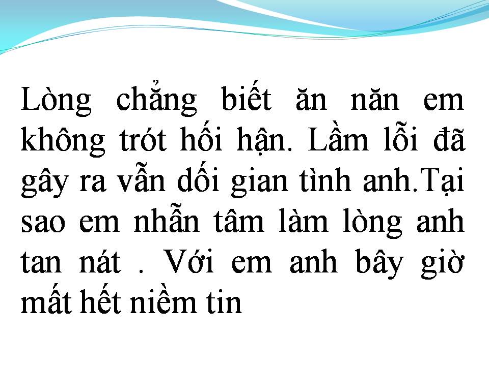 Lời bài hát ANH KHÔNG CÒN GÌ ĐỂ NÓI VỚI EM