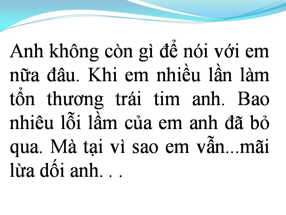 Lời bài hát ANH KHÔNG CÒN GÌ ĐỂ NÓI VỚI EM
