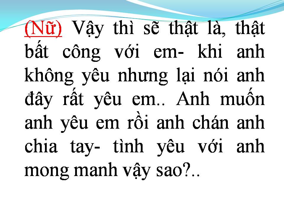 Lời bài hát ANH KHÔNG MUỐN BẤT CÔNG VỚI EM