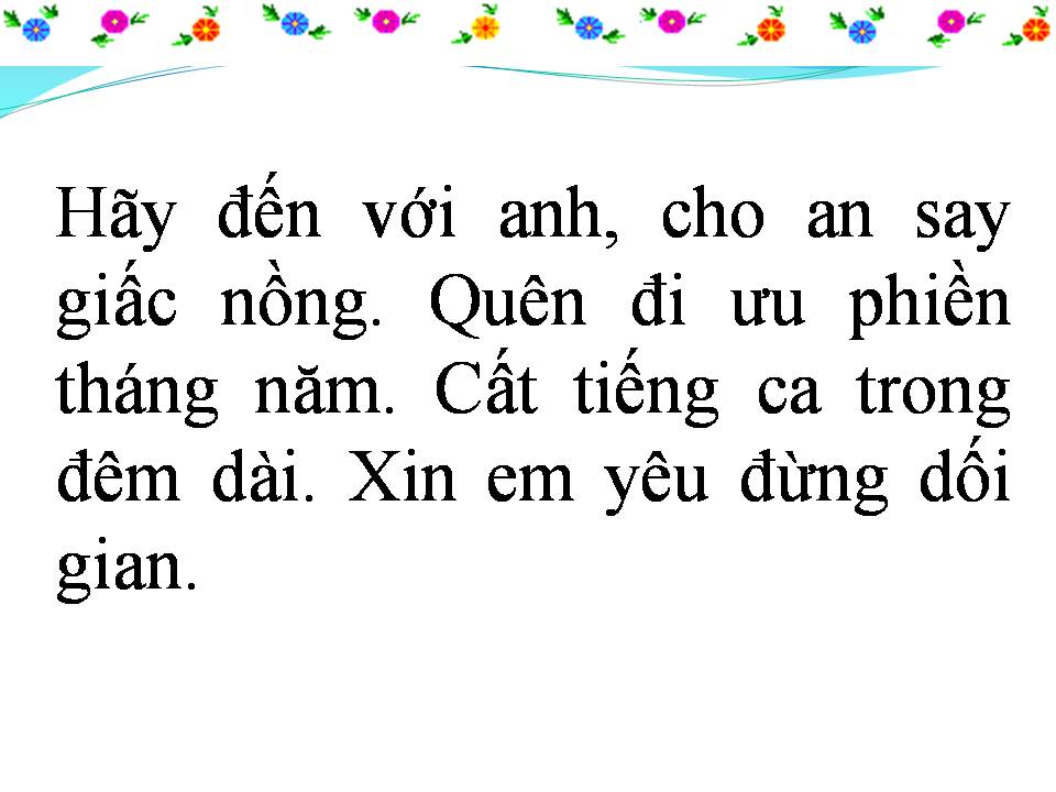 Lời bài hát ANH KHÔNG THÍCH NGỦ MỘT MÌNH