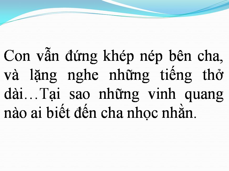 Lời bài hát ÁNH MẮT CỦA CHA