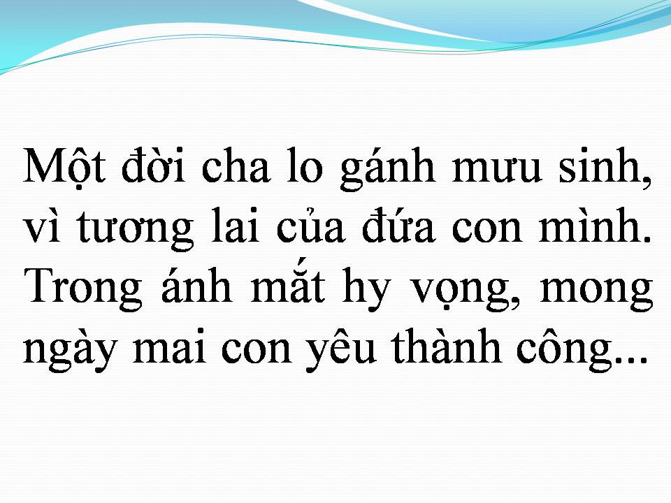 Lời bài hát ÁNH MẮT CỦA CHA