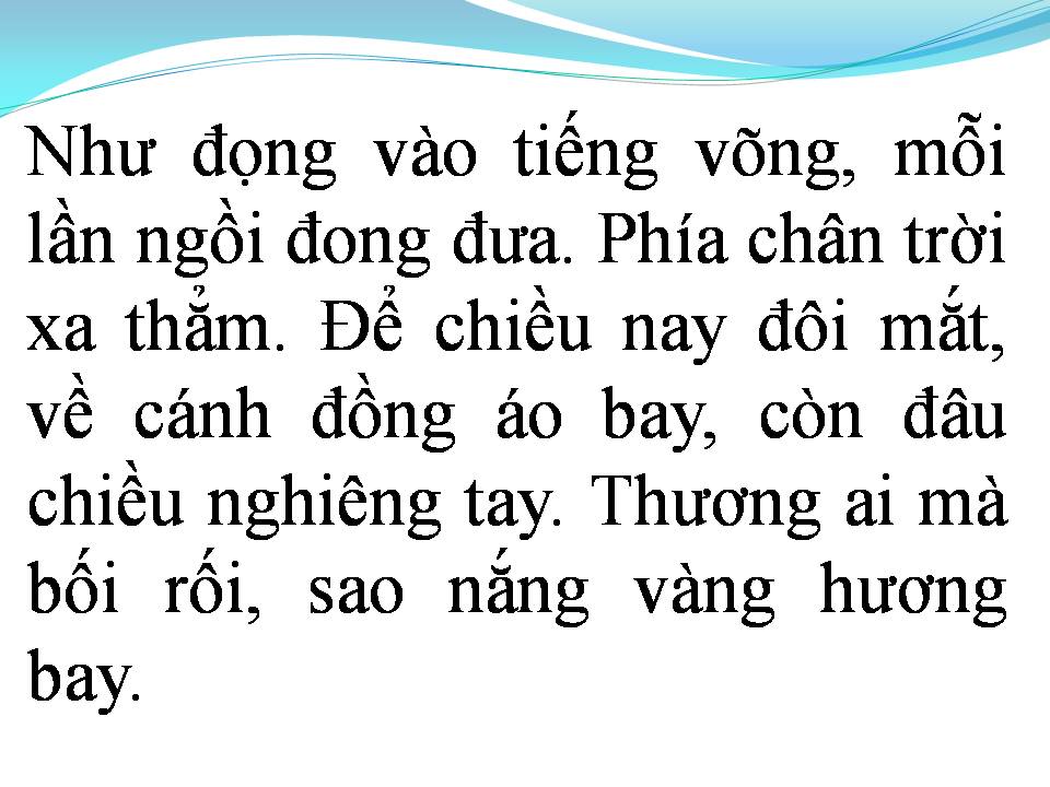 Lời bài hát ÁNH MẮT QUÊ HƯƠNG