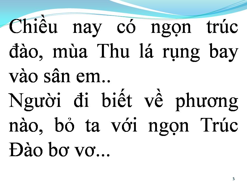 Lời bài hát NGỌN TRÚC ĐÀO