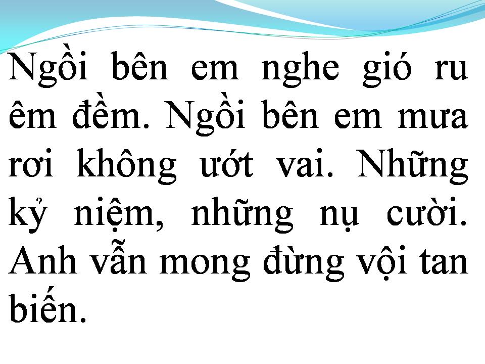 Lời bài hát NGỒI BÊN EM