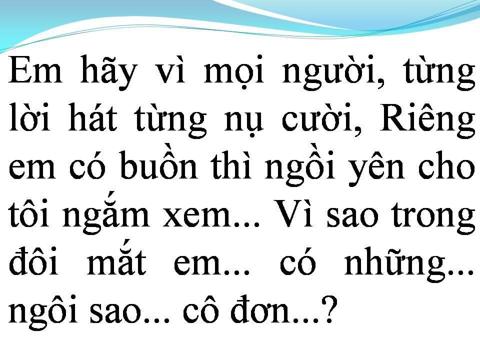 Lời bài hát NGÔI SAO CÔ ĐƠN