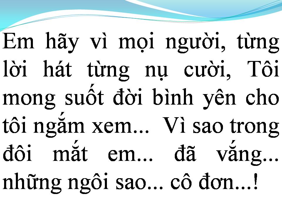 Lời bài hát NGÔI SAO CÔ ĐƠN