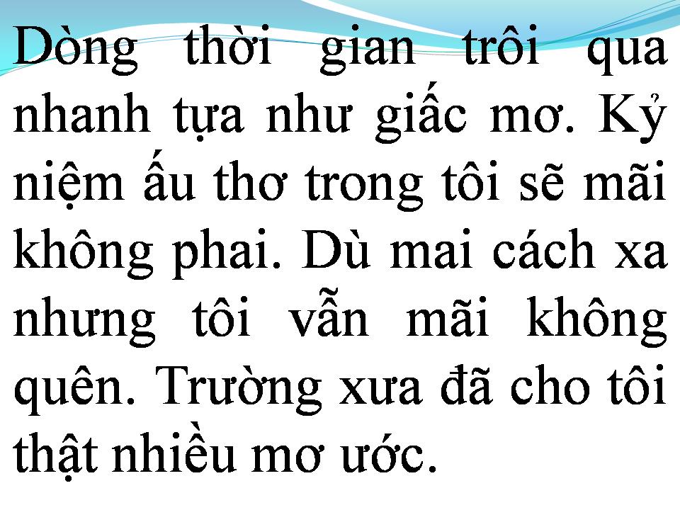 Lời bài hát NGÔI TRƯỜNG DẤU YÊU
