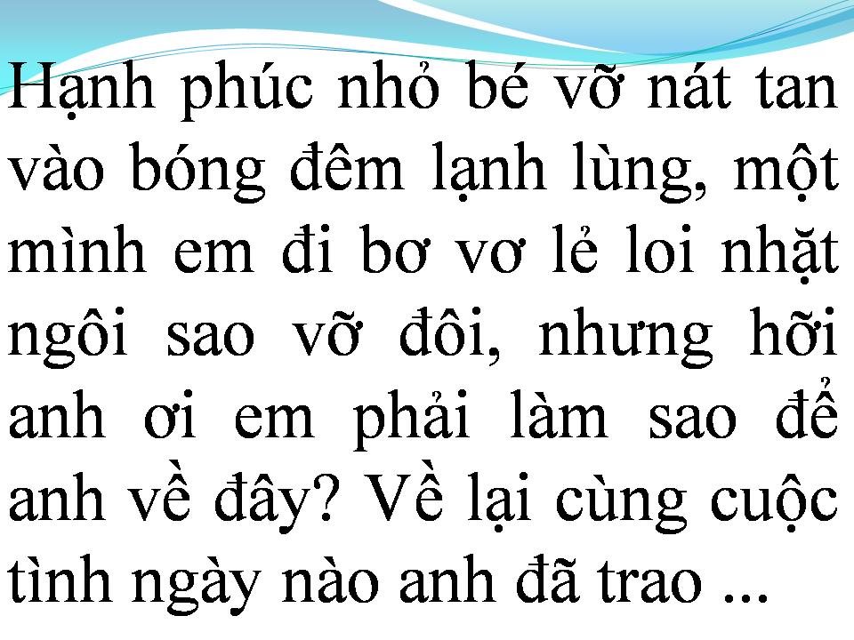 Lời bài hát NGỠ NHƯ LÀ GIẤC MƠ