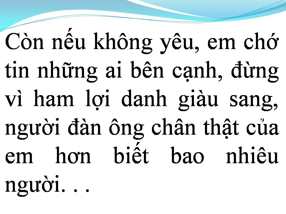 Lời bài hát NGƯỜI ĐÀN ÔNG CHÂN THẬT