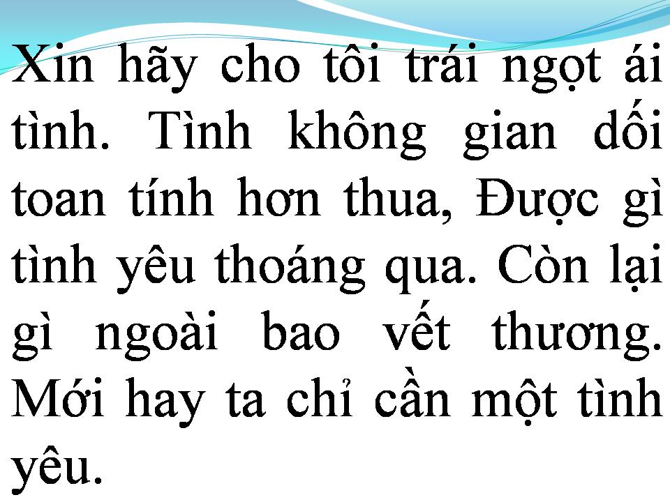 Lời bài hát NGƯỜI ĐÀN ÔNG KHÔNG TÌNH YÊU
