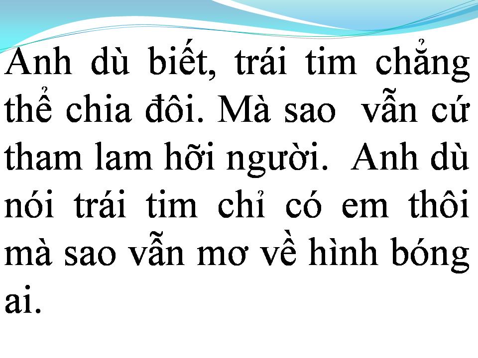 Lời bài hát NGƯỜI ĐÀN ÔNG THAM LAM