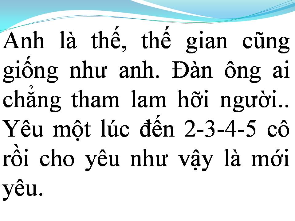 Lời bài hát NGƯỜI ĐÀN ÔNG THAM LAM