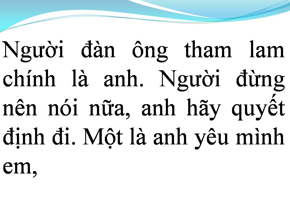 Lời bài hát NGƯỜI ĐÀN ÔNG THAM LAM