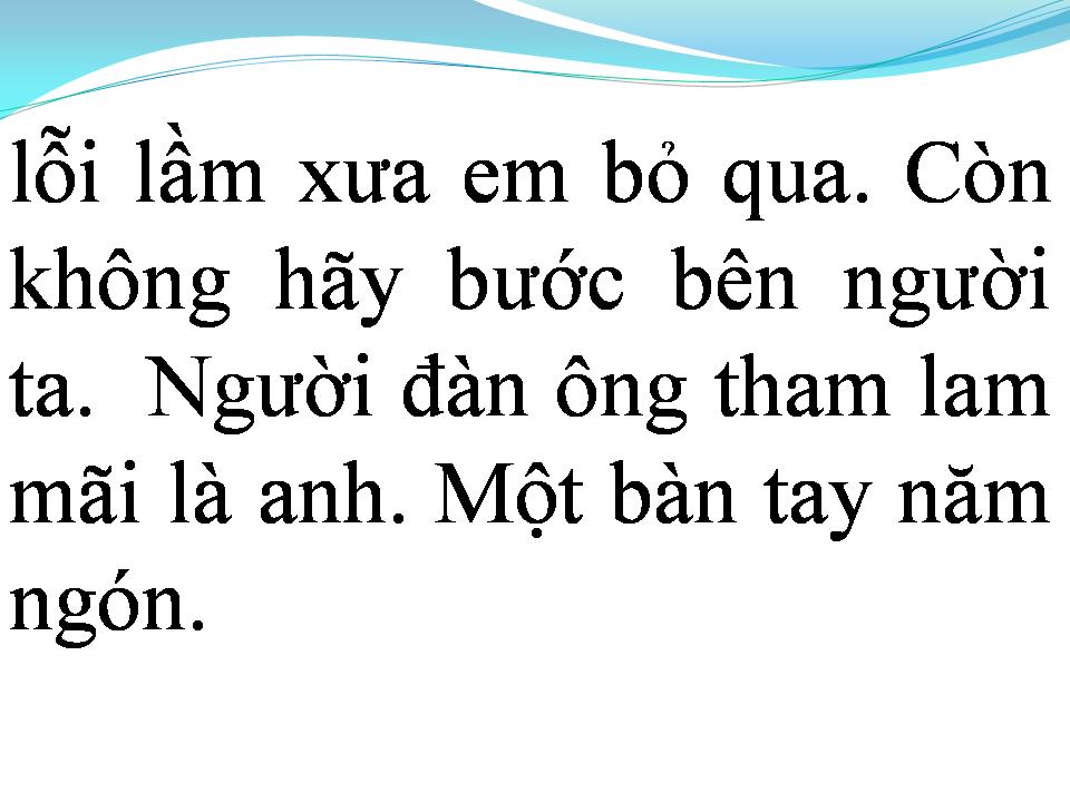 Lời bài hát NGƯỜI ĐÀN ÔNG THAM LAM